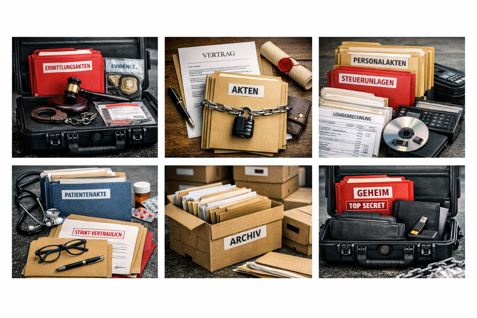 Aktentransport mit Dokumenten