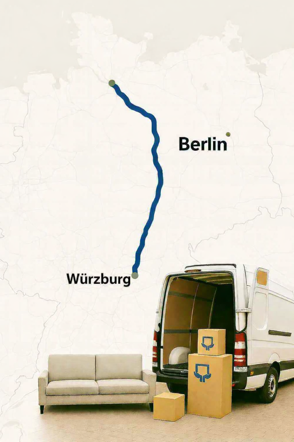 Route Würzburg → Berlin