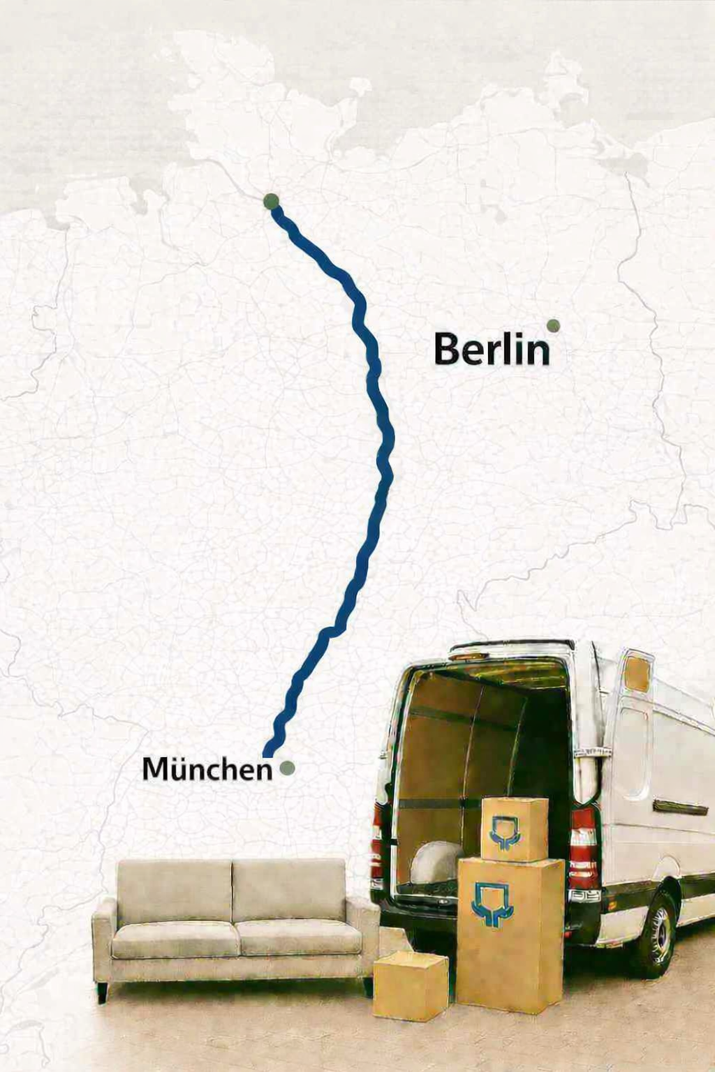 München → Berlin transport route