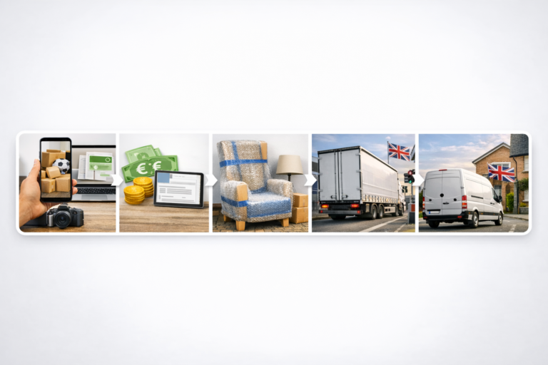 Premium‑Ablauf einer Beiladung Hamburg → London